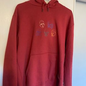 Men's Red 8-Mile Graphic Hoodie
